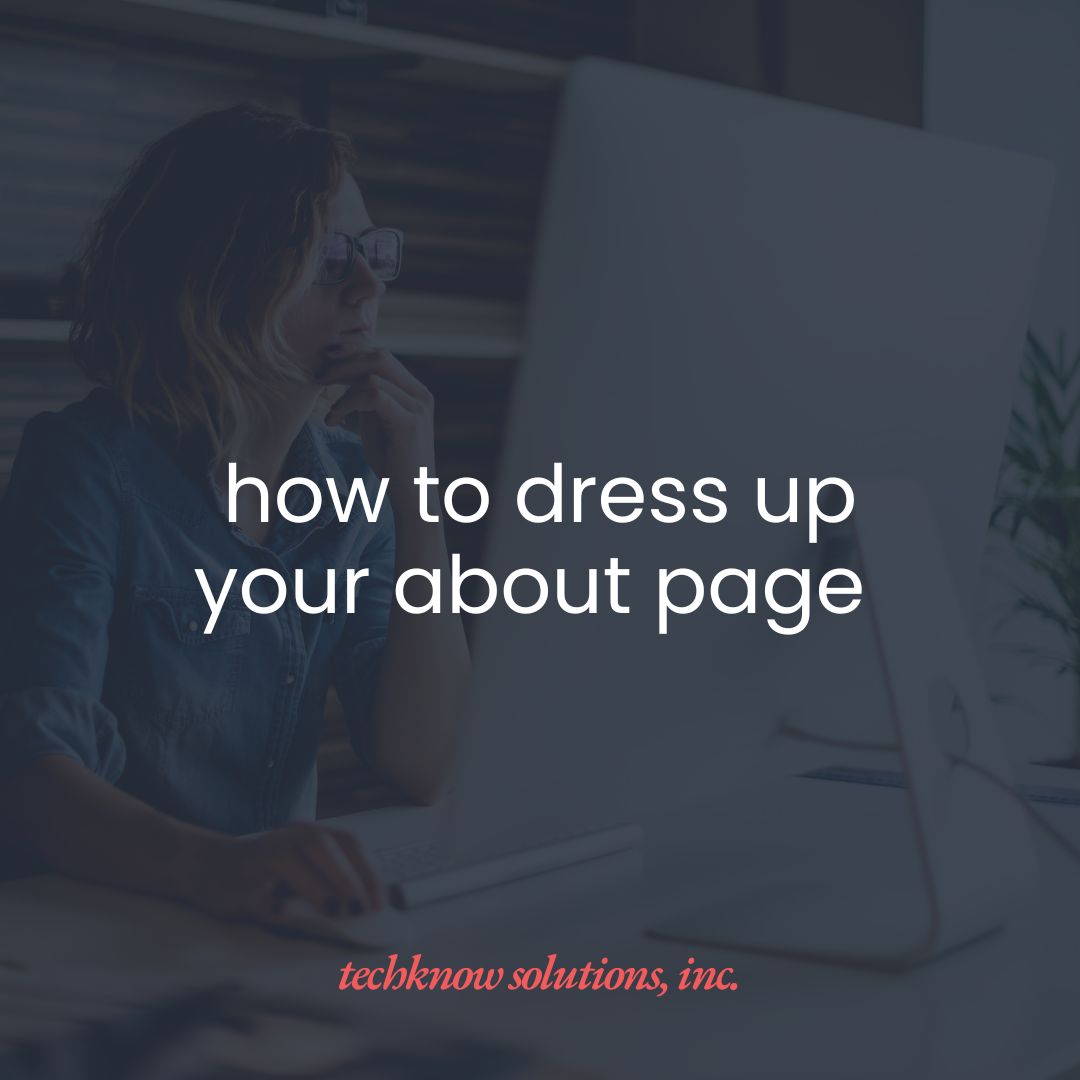 How to Dress Up Your About Page