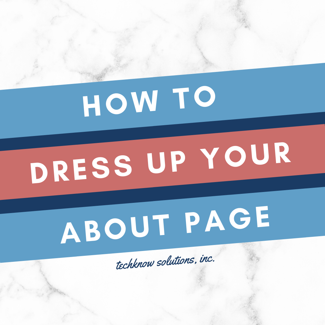 How To Dress Up Your About Page