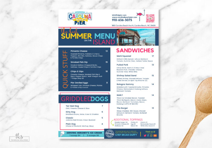Carolina Beach-menu